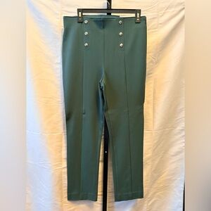 Ann Taylor High Rise Skinny Ankle Stretchy Pants with Button Detail size 10 NWT